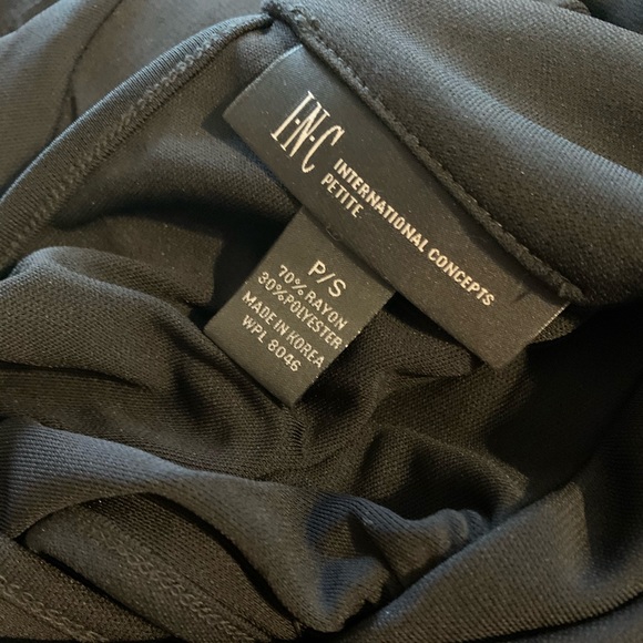 I.N.C. Black Keyhole Neck Dress with Bell Sleeves. Size S petite. - Picture 7 of 8